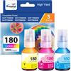 Yongairuink Inchiostro compatibile per stampante BRO DCP-T780DW DCP-T580DW DCP-T583DW(3 confezioni, ciano magenta giallo)