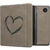 kwmobile Custodia eReader Compatibile con Kobo Libra Colour Cover - eBook Reader Flip Case - Cover eReader Magnetica Pelle PU Cuore