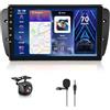 Hodozzy 【4+64G】Hodozzy Carplay Autoradio per Seat Ibiza 2009-2013, 9 Pollici Touchcreen Stereo Auto Bluetooth con Android Auto/EQ/Navi/Wifi/RDS/USB/SWC