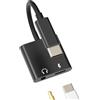zoyuzan Adattatore 3,5 Jack Cuffie USB C Caricatore Compatibile con Samsung per Apple Iphone15 Pro Max Plus per iPad 10 Auricolari Cavo Aux Type C Sdoppiatore Type-c Ricarica Rapida Tipo C Caricabatterie Cavi