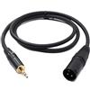 System-S Cavo audio XLR 100 cm 3 poli maschio a jack AUX 3,5 mm 3 poli, adattatore TRS