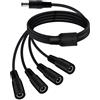 YINGAYOU Cavo Splitter DC 5,5mm x 2,1mm 18AWG 3A Cavo Sdoppiatore di Alimentazione DC 5V 6V 9V 12V 24V per Telecamere di Sicurezza, Registratori Digitali, Router, Stampanti (1 a 4, 70 cm)