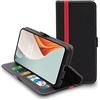 ebestStar - Cover per OnePlus Nord N100, Custodia Libro Protezione Portafoglio, Pelle PU Porta Carte, Nero/Rosso