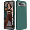ISOI - Cover per Google Pixel 7 Pro, Custodia Morbida in Silicone Liquido, Protezione Completa Antiurto Ultra Sottile per il Corpo - Verde Notte