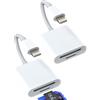 zoyuzan Adattatore da Lightning a Micro SD Lettore di Schede (confezione da 2) per Apple per iPhone 14 13 12 11 Pro Max 7 8 Plus per iPad Air Accessori Lettore di Schede Compact Cavo Flash Connettore