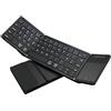 Echaar Tastiera Bluetooth pieghevole con touchpad, collegare quattro dispositivi, collegamento Bluetooth + USB, QWERTZ tedesco con trackpad, per iOS, Android, Windows Laptop PC Tablet