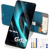 Reparo Schermo LCD per Motorola Moto G42 Schermo per Moto G42 XT2233 XT2233-2 LCD Display Touch Screen Digitizer Assembly con Riparazione Kit (Nero, 6.4)