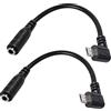 MEIRIYFA Cavo Audio da Micro USB a AUX 3,5 mm, Set 2 Pezzi, Adattatore Angolo Retto 1/8 Femmina a Micro USB 5 Pin per Cuffie Active Clip Mic - 15 cm