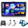 Inefala 2+64G Radio per VW Golf 5 Golf 6 Skoda Polo Passat Tiguan Touran Android 15 con Wireless CarPlay Android Auto, 9'' Schermo per Auto Soporta Bluetooth WIFI 26UI GPS FM EQ Telecamera Posteriore