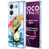 YUXING Cover Trasparente per Xiaomi Poco M7 Pro 5G - Custodia Protettiva Sottile in TPU Morbido Antiurto con Carino Motivo Disegno Cool (Duck)