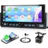 VECHTEL Autoradio 1 Din con Carplay Android Auto senza Fili, 6,86'' LED HD Schermo Tattile Stereo Auto Bluetooth, Supporto Radio FM Mirror Link USB/Type-C Comandi al Volante Telecomando Telecamera