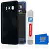 MMOBIEL Coperchio batteria con lente camera compatibile con Samsung Galaxy S8 Plus G955 6.2 pollici (Midnight Nero)