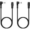 Lonnky Cavo di Prolunga CC Lonnky 0,5 m 2 Pezzi Nero: 12 V, 5,5 mm x 2,1 mm, Forma a L 90°; Per TP-Link C520WS, TC60, Reolink RLC-810A, EZVIZ C3W, IMOU Bullet, Deco S1900, Luci LED KSIPZE, Soundbar ULTIMEA