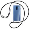 SIMao Cover Collana per Cellulare Compatibile con Samsung Galaxy A6 Plus 2018 Custodia Trasparente Silicone con Cordino Necklace Case Antiurto Protettivo Cover Custodia da Collo Custodia con Cordino, Nero
