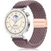 PaceBid 18mm Cinturino per Huawei Watch GT 6 41mm/Watch 5 42mm/GT 5 Pro 42mm/GT5/GT4, Intrecciato Nylon Magnetico Cinturini per Garmin Venu 4 41mm/Venu 3S/2S/Forerunner 265S/255S - Viola