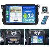 Surakey 2+32G Android 13 Autoradio per Mercedes Benz Smart Fortwo 2005-2010 con Wireless CarPlay Android Auto 9 Pollici Radio con GPS WiFi Bluetooth FM RDS SWC Telecamera di Retromarcia