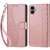 KENHONER Compatibile Cover con Samsung Galaxy A06 5G,Premium Pelle PU Portafoglio Flip Libro Custodia Cover per Samsung A07 4G [Protezione Completa] - Oro rosa
