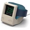 elago W4 Supporto di Ricarica Compatibile con Apple Watch Serie 11/10/9/8/7/6/5/4/3/2/1/SE3/SE2/SE [46mm 45mm 44mm 42mm 41mm 40mm 38mm] - Modalità Supporto Notturno, 1998 Design Classico (Blu Acqua)