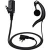 HYS Security Bodyguard - Auricolare con microfono PTT G-Shape compatibile con Motorola DP1400 CP040 GP88 GP300 Walkie Talkie