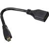 SYSTEM-S - Adattatore da Micro HDMI 1.4 tipo D maschio a Mini HDMI 1.4 tipo C femmina, 15 cm