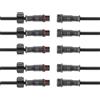 WOODGUILIN 2 Pin impermeabile Connettori Plug, 2 Core LED connettori maschio femmina, con 20AWG 20CM IP68 cavo di prolunga per auto, camion, barca, Outdoor LED Lightbars.(5Pairs, 2Pin 20AWG)