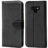 Verco custodia per Samsung Galaxy Note 9, Case per Galaxy Note 9 Cover PU Pelle Portafoglio Protettiva, Nero