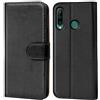 Verco custodia per Huawei Y6P, Case per Huawei Y6p Cover PU Pelle Portafoglio Protettiva, Nero