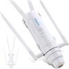FLASHOWL Ripetitore WiFi Esterno AC1200 Dual Band WiFi Extender Esterno con PoE IP65 Antenna WiFi da Esterno Access Point Ponte WiFi Esterno per Giardino Garage Terrazza
