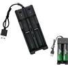 Hawpasy Caricabatteria LCD agli ioni di litio a 2 Slot per Batterie Li-Ion, Ricarica Rapida, Compatibile con Batterie 3.7V 26650/18650/14500/16340, Display LCD e Sicurezza Avanzata