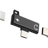 zoyuzan Adattatore USB C A Jack Auricolare(2 in 1)Cavo Auricolare Caricabatterie Adattatore Doppia Presa Tipo-C DAC Audio Auricolare Compatibile per Huawei Xiaomi Redmi Google Samsung Cavo Auto Aux Ausiliario