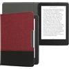 kwmobile Cover compatibile con Kobo Aura Edition 2 - Custodia a libro in tela e pelle PU - Flip Case per eReader