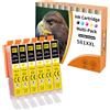 Starlet24 6x 581XL Giallo Cartucce Compatibili per Canon CLI-581 Giallo 581 Y per Pixma TR8550 TR8500 TS6350a TS705a TS6350 TS8350 TS8250 TS6150 TS9550