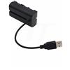 HangTon Alimentatore USB da 5 V a NP-F970 F570 F550 fittizio batteria DC accoppiatore adattatore di alimentazione per monitor Atomos Shogun Inferno Ninja Shinobi (USB A)
