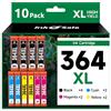 INK E-SALE 364 364XL Cartucce compatibili per HP 364 XL Multipack | 364XL per Photosmart 5520 5510 5515 5524 6520 7520 Deskjet 3520 3522 3524 3070A Officejet 4620 4622 10-Pack (4Nero & 2C/M/Y)