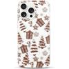 LCHULLE Natale Cover Compatibile con iPhone 15 Pro(6.1 Pollici) Custodia Natale Trasparente Cover Silicone Christmas Case TPU Bumper Chiaro Custodia Protettiva per iPhone 15 Pro (Rosso)