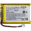 HXJNLDC Batteria ricaricabile ai polimeri di litio CC 3,7 V 3000 mAh 974058 Adatta per sostituire le batterie a doppio filo integrate nei dispositivi elettronici da 3,7-5 V e nelle luci a LED