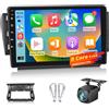 LORPHEIR Octa-core 1,8 GHz Chip Qualcomm 4+64G Autoradio Android per Peugeot 208/2008 2012-2018, Stereo con Schermo 10 Pollici, Wireless Carplay e Android Auto, DSP + Telecamera posteriore AHD, Supporto OEM