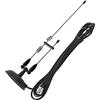 HYSHIKRA Antenna mobile dual band, frusta a montaggio magnetico 144/430Mhz con 4 metri di cavo coassiale RG58U per ricetrasmettitore per veicoli Yaesu Midland Icom Motorola Kenwood (nero)