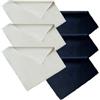 YOFASEN 6 Pezzi Panni per Pulizia Occhiali - Panno in Microfibra Riutilizzabile Panno Pulisci Salviette per Pulire Occhiali Cellulari Lenti Tablet, Blu Marina/Grigio