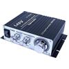 Fasizi LP-2024A+Amplificatore di potenza stereo HiFi Amplificatore digitale Dual Channel Audio Class T Tripath TA2024 con alimentatore 3A -Nero