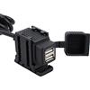 eSynic Caricabatterie da Moto Doppio USB 2.1 A 12V/24V Presa Adattatore di Alimentazione Impermeabile per Smartphone GPS Motocicletta
