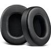 SOULWIT Replacement Earpads for Mpow H7 Bluetooth Headphones, Ear Pads Cushions with Soft Protein Leather and High-Density Memory Foam - Black