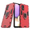MaiJin Compatibile con Samsung Galaxy A32 4G Cover, Custodia Armor Anello Cavalletto (Funziona con il Supporto Magnetico per Auto) Case Paraurti (Rosso)