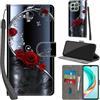 Haninsuze Cover per Honor X6b 4G Custodia Cover Pelle Libro Portafoglio con Porta Carte Magnetica Protezione Antiurto Cuoio Flip Case Custodia, farfalla rosa