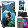 Haninsuze Cover per Xiaomi Redmi Note 7 Custodia Cover Pelle Libro Portafoglio con Porta Carte Magnetica Protezione Antiurto Cuoio Flip Case Custodia Cover per Redmi Note 7, barca