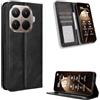 Fitudoos Cover per Xiaomi 15T Pro,Cover Pelle Alta qualità Portafoglio con Interno TPU Antiurto, Supporto Stand, Slot per Schede e Flip PU Pelle Portafoglio (Nero)