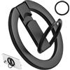 Poeloisy Supporto Magnetico ad Anello 2025 con Doppia Cerniera Pieghevole 360°, N52 Magnete Potenziato, Grip Ergonomica per iPhone 17/16/15/14/13/12 e Telefoni Android con Anello Metallico Incluso