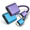 Gaef Adattatore da Lightning a jack e ricarica 2 in 1, 2 pezzi di adattatori per cuffie iPhone [certificato MFi], adattatore per iPhone Aux 3,5 mm audio e splitter per iPhone 14/13/12/11/X/XS/XR/8
