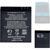 HIGHAKKU Batteria di ricambio BL-5F compatibile con No-kia X5-01, N96, N95, E65 & Others 6210 6290 6710