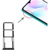 senza marchio compatibile con XIAOMI REDMI 9A (6.53) Carrello Vassoio alloggio tray porta scheda nano Sim1+ SIM 2 + SLOT SLITTA Alloggio Memoria Micro Sd CARD (Nero)